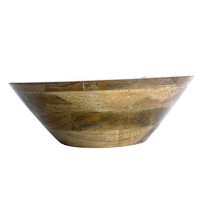 Elegante Tazón de Madera Moderno para Servir con Diseño de Esmalte Elegante, Tazón Ecológico para Ensaladas y Frutas, Hecho a Mano - Product Image 1