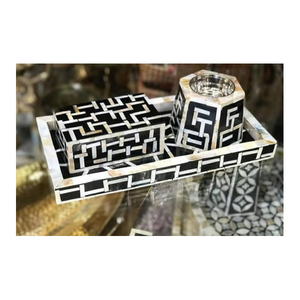 Ensemble de brûleur à bakhoor artisanal à la senteur de fraise avec plateau, nacre et design arabe - Spécial Eid, meilleur prix de vente - Product Image 4