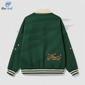 Beautiful Stylish Fashion Premium Quality Canvas Stand Collar Streetwear Varsity <b>Jacket</b> Custom Logo Classic Embroidery Quick Dry - Product Image 2