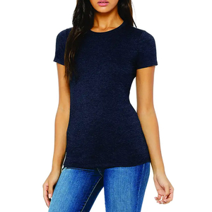Nouveauté 2025 qualité supérieure en gros blanc uni femmes t-shirt été tenue décontracté femmes t-shirts à vendre OEM ODM - Product Image 4