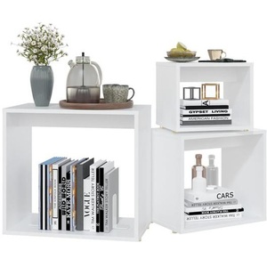 Thiết lập của 3 Hiện Đại Trắng Mở Kệ Cubes linh hoạt lưu trữ và hiển thị Giải pháp cho nhà hoặc văn phòng trang trí nội thất - Product Image 1