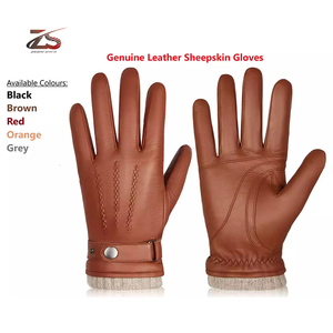 Gants de conduite, gants en cuir d'hiver tendance, en provenance du Pakistan - Product Image 2