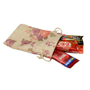 ถุงของขวัญขนาดเล็กถุงผ้ากระสอบที่มีเชือกดึงนำมาใช้ใหม่ได้ถุงปอกระเจาสำหรับงานวันเกิดงานแต่งงานงานปาร์ตี้วันฮาโลวีนเทศกาลคริสต์มาส - Product Image 3