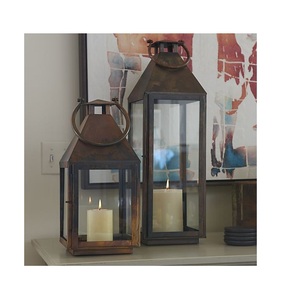 Farol de vela de Metal y vidrio para decoración del hogar, diseño colgante de pared antiguo, fabricante personalizado - Product Image 6