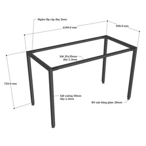 Patas de Mesa Minimalistas en Forma de U de 120x60cm, de Acero, para Banco y Muebles de Comedor, CBMN013, para Hospitales - Product Image 4