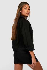 Veste d'hiver décontractée en tricot respirant et imperméable pour femme, robuste, lavée, coupe oversize avec poches utilitaires boutonnées - Product Image 2