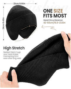 Custom Logo 3D Embroidery Casual Lightweight Breathable Waterproof Adjustable Beanie Cap Stylish <b>Winter</b> <b>Hat</b> High Quality - Product Image 3