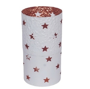 Bougeoir en laiton design or rose et intérieur support décoratif fait à la main pour bougeoir de Noël et de festival - Product Image 4