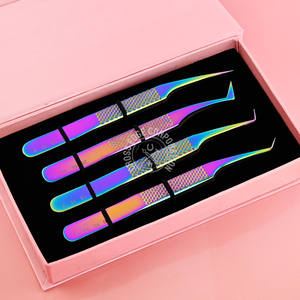 Eyelash Extension Tweezer Fiber Tip Volume Boot Non Slip Lash <b>Tool</b> for Fast Volume Fan Creation and Grafting - Product Image 1