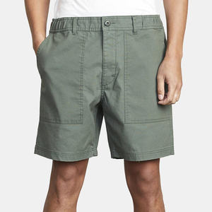 Pantalones cortos de algodón de primera calidad para hombre con cintura cómoda pantalones cortos de verano de moda de playa estilo personalizado y abertura lateral construcción relajada - Product Image 5