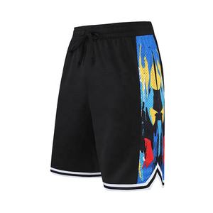 กางเกงขาสั้นเล่นบาสเก็ตบอลของผู้ชายกางเกงขาสั้นตาข่ายพิมพ์ลายแบบวินเทจถ่ายเทความร้อน - Product Image 5