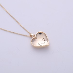 IGI Certified Lab Grown Diamond <b>Baby</b> Footprint Heart Pendant in 9K Yellow / White & Rose Gold Mother & <b>Baby</b> Sentimental Pendant - Product Image 5