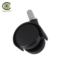 Tige de goupille en nylon de roulette pivotante de petite roue jumelle de faible puissance de 30mm pour des meubles
