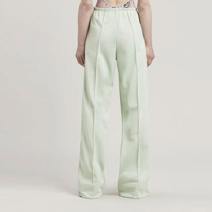 Venta al por mayor, diseñe su propio precio barato, pantalones de chándal Acampanados para mujer, último diseño, pantalones de chándal acampanados de algodón de banco sólido para mujer - Product Image 4