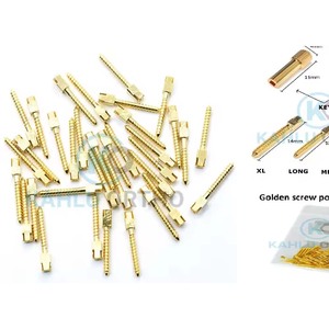 Poste de tornillo chapado en oro, 50 piezas, tornillo Dental para dentista, acero inoxidable, tornillo Dental de la mejor calidad por KAHLU ORTHOPEDIC - Product Image 1