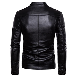 Men Genuine <b>Leather</b> <b>Jacket</b> Casual Winter Wear Vintage Motorcycle Design Zipper Pockets Warm Inner Lining <b>Leather</b> <b>Jacket</b> - Product Image 3