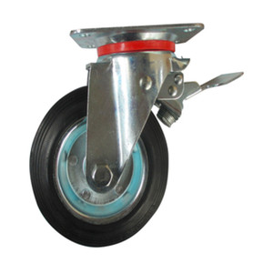 Ruota Industriale Girevole Diametro 200 Con Freno Per Esportazione - Product Image 1