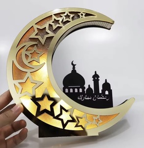ที่ตั้งไม้ประดิษฐ์ตัวอักษรอิสลามทำด้วยมือของตกแต่งรอมฎอนของตกแต่งบ้านและให้เป็นของขวัญงานฝีมือจากอินเดีย - Product Image 5