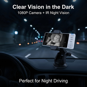 Anicebb ABM950S Moniteur de voiture 5 pouces IPS pour bébé, caméra sans fil HD 1080P avec vision nocturne, pour siège arrière, fixation sur appuie-tête ou tableau de bord - Product Image 6