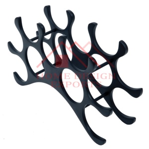 Porte-bouteilles en aluminium pour 9 bouteilles de vin pour dessus de table pour la maison, les hôtels et les restaurants Porte-accessoires - Product Image 2