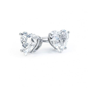 14K de alta calidad oro corazón corte VVS Moissanite diamante eternidad Stud pendientes para mujer - Product Image 5