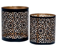 Lanterne de Noël élégante en métal moderne, motif floral fait main, design personnalisé, taille sur mesure, porte-bougie votif haut – Grande Vente