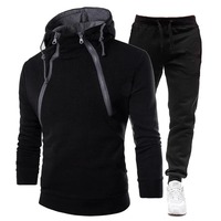 Personnaliser ensemble de pantalons de survêtement à capuche de haute qualité pour hommes ensemble de pulls à col haut + pantalons pour hommes veste et manteau