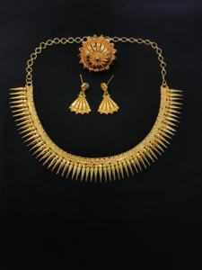 Precios razonables 22K chapado en oro collar pendientes anillo conjunto con estilo de lujo conjunto de joyas para la venta por los exportadores - Product Image 3