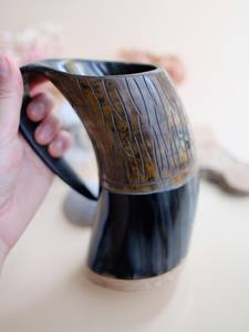 Taza de cuerno vikingo para beber para restaurantes, hoteles, bares, tasa razonable, taza de cuerno de búfalo a la moda - Product Image 4