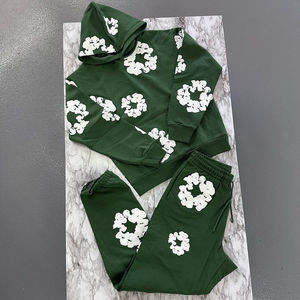 Chándal informal a la moda para hombre, sudadera con capucha y cremallera y pantalones de chándal con cordón, conjunto de dos piezas para hombre, traje deportivo para correr al aire libre - Product Image 5