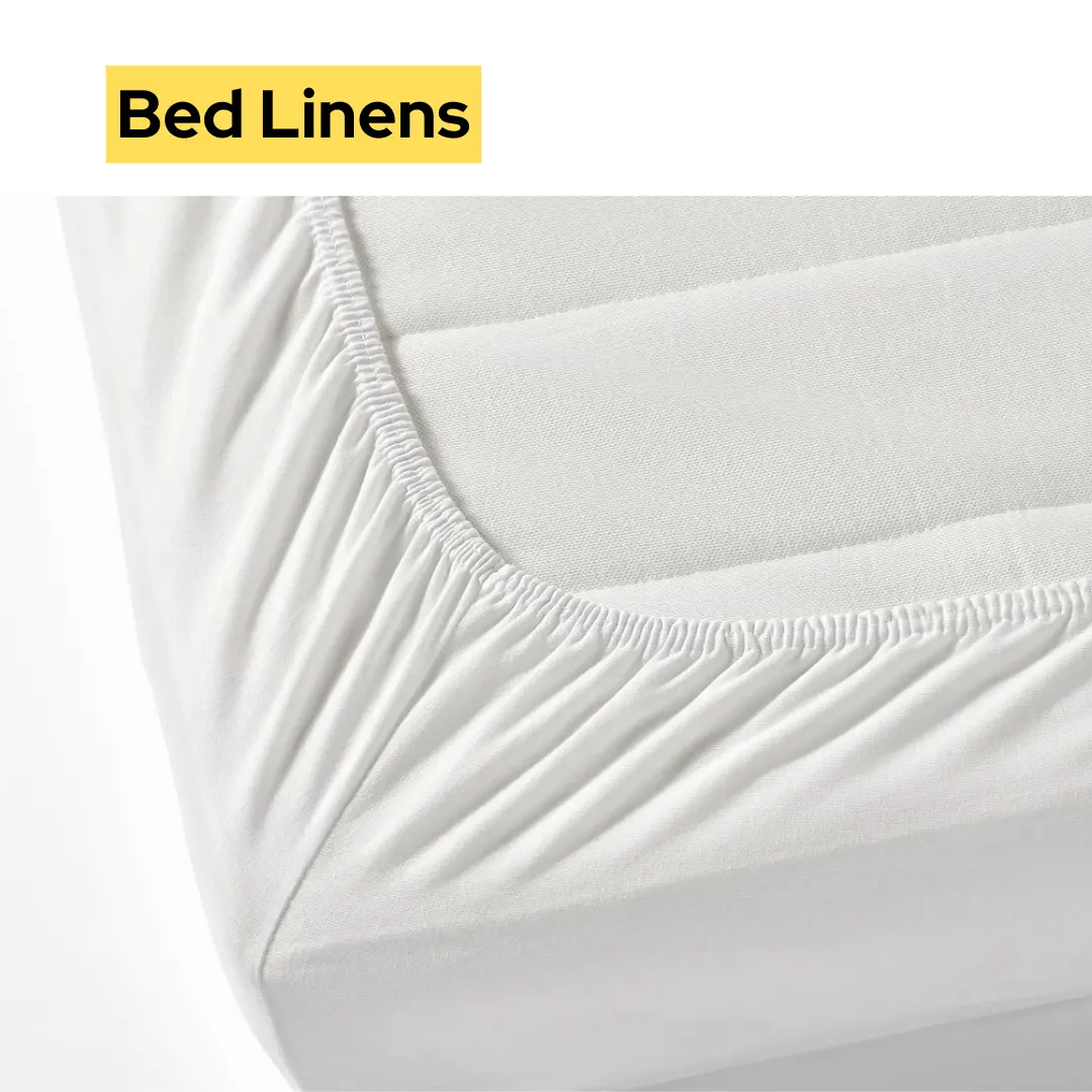 Set di lenzuola da letto in microfibra per camera di lusso per hotel 100% bordo di raccordo in poliestere di 30cm di altissima qualità