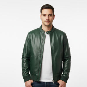 แจ๊กเก็ตสำหรับนักขี่มอเตอร์ไซค์เสื้อแจ็คเก็ตขนแกะแท้สำหรับผู้ชายงานตามสั่ง - Product Image 1