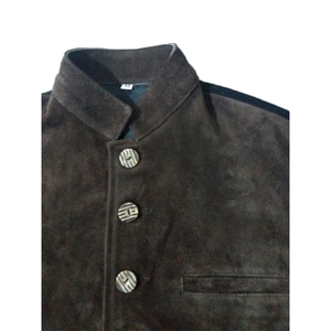 2024 venta al por mayor tradicional bávaro hombres chaleco alemán Trachten Oktoberfest vaca ante cuero chaleco para hombres - Product Image 3