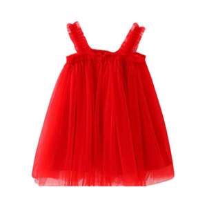2024 nouvelle collection enfants fille fête porter mignon sangle style anniversaire enfant en bas âge nourrissons mignon été décontracté rouge robe - Product Image 1