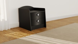 Mesita de Noche Moderna de 18 mm con 2 Cajones, Desmontable, para Uso en Dormitorios de Hospital, Muebles de Dormitorio Directos de Fábrica - Product Image 2