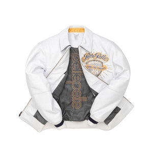 Nueva llegada introducir en la fábrica de cuero de las mujeres Varsity chaqueta al por mayor precio bajo Moq mujeres cuero Varsity chaqueta - Product Image 3