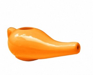 JIAXIN Orange <b>TPR</b> Eco-Friendly Jal Neti Pot 13.8x12.5cm with Packaging for Fitness Equipment - Product Image 3