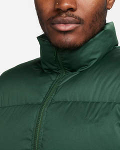 Gilet matelassé zippé de couleur vert foncé de qualité supérieure, tissu respirant, col montant, rembourrage en coton, vestes matelassées pour hommes - Product Image 4