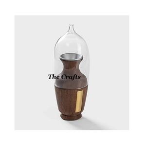 Brûleur d'encens en bois de qualité supérieure Mabkhara avec couvercle en verre Taille et forme personnalisées Brûleur de Bakhoor décoratif - Product Image 1