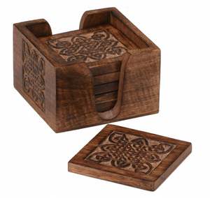 Posavasos de Madera con Diseño de Rama de Árbol para Servir Café en Oficinas y Restaurantes, Tendencia en la Cocina - Product Image 5