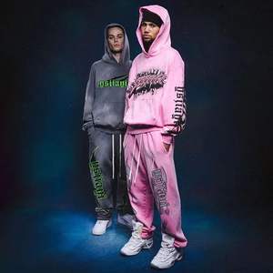 ชุดวอร์มสำหรับผู้ชายทรงสลิมฟิต2023โลโก้ฮิปฮอปแบบสั่งทำชุดวอร์มสไตล์ใหม่ล่าสุดสำหรับผู้ชาย - Product Image 3