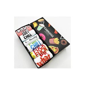 6-Pack Breathable and <b>Warm</b> Sassy/Sarcastic Text <b>Socks</b> Embroidery Jacquard Pattern Size One Size Daily Use for Winter - Product Image 1