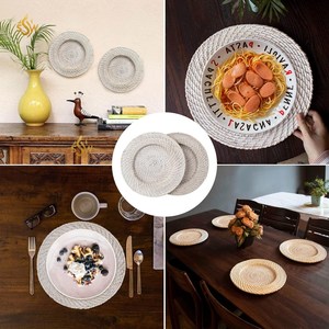 Chargeur en rotin au design unique plaqué à la main de forme ronde pour la maison et les ustensiles de cuisine vaisselle sous les assiettes à un prix abordable - Product Image 2