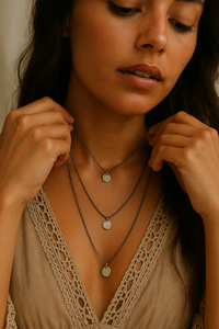 Plata 925 Multi Mini Tag Collar Diseño Colgante Venta al por mayor Fábrica de joyas en Tailandia - Product Image 1