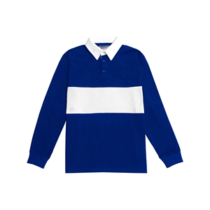 Rugby personalizado de alta calidad para hombres para camisas, ropa de calle de manga corta, lienzo bordado con serigrafía sólida, 100% algodón - Product Image 3