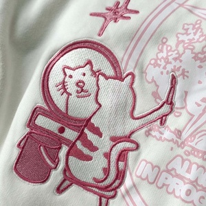 เสื้อฮู้ดดี้ผ้าฝ้ายหนาน้ำหนัก 400 GSM สำหรับฤดูหนาว ไซส์อเมริกา รับสั่งทำลายพิมพ์และปักลาย พร้อมตกแต่งด้วยคริสตัล  ผู้จำหน่ายเสื้อผ้าสตรีทแวร์ - Product Image 4