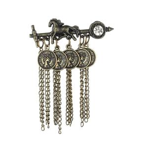 Broche de viento negro de metal, accesorios de disfraz personalizados de latón, Pin - Product Image 5