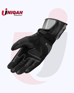 Gants de course respirants en cuir pour moto Gants de vélo noirs imperméables avec logo personnalisé en fibre de carbone - Product Image 6