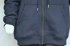 <b>Navy</b> Blue Performance Tracksuit Set Custom <b>Jogger</b> Jacket Pants Wholesale Manufacturer Private Label OEM ODM USA 100% Organic - Product Image 4