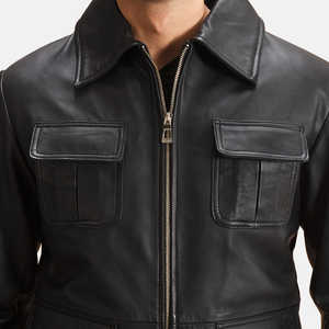Chaqueta de Invierno para Hombre de Diseño Superior, Cuello Alto, Manga Larga, 100% Cuero de Alta Calidad, Personalizable, Precio Razonable, Impermeable - Product Image 2